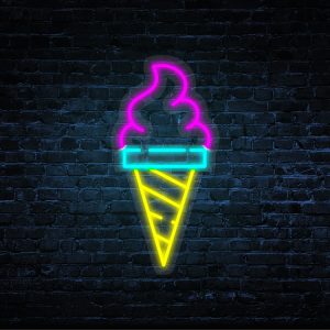 Neón Cucurucho helado