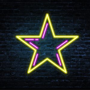 Neón Estrella de Navidad brillante