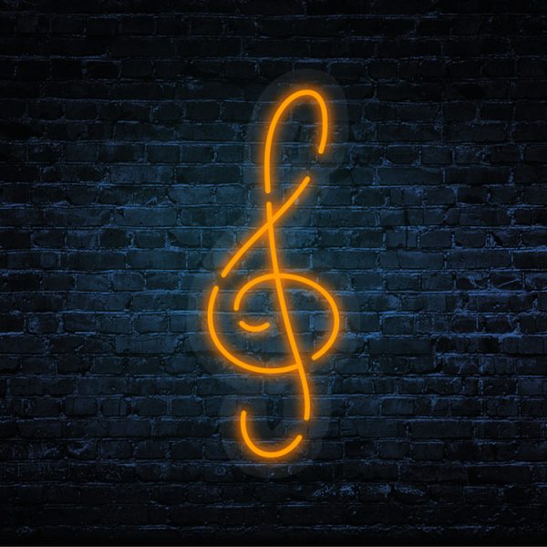 Neón Clave de sol